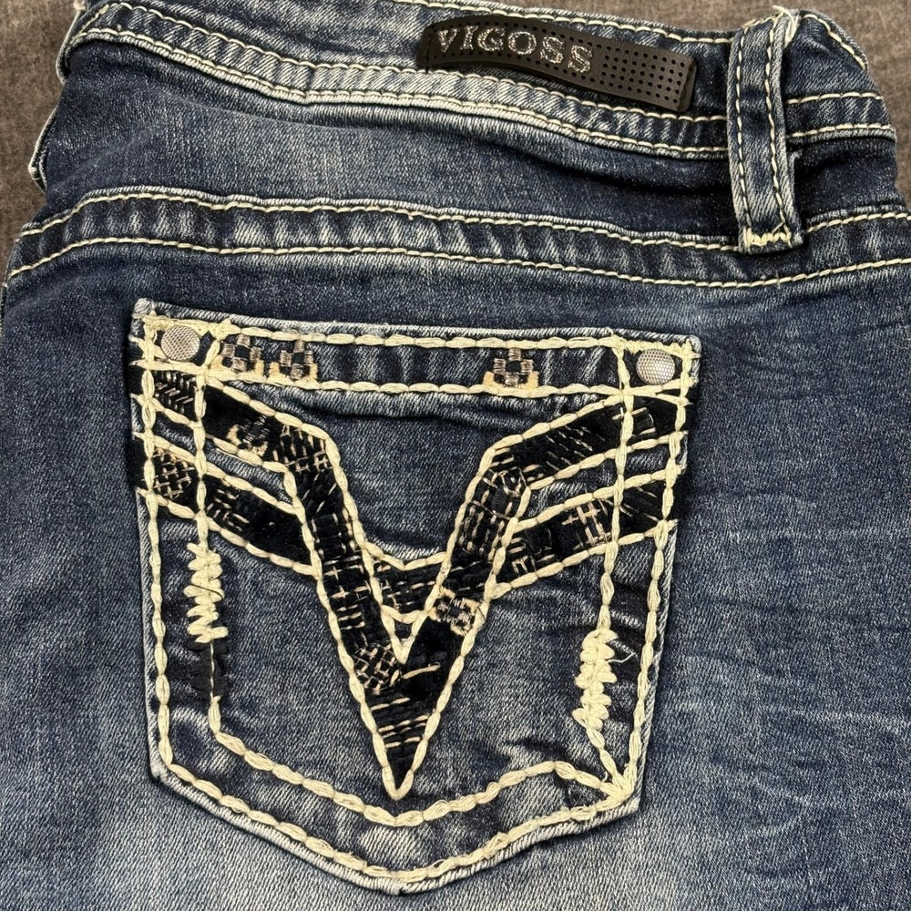 VIGOSS Heritage‎ Fit Bootcut Jeans Heavy Stitch Women S12 L30 (inseam 28") Chic